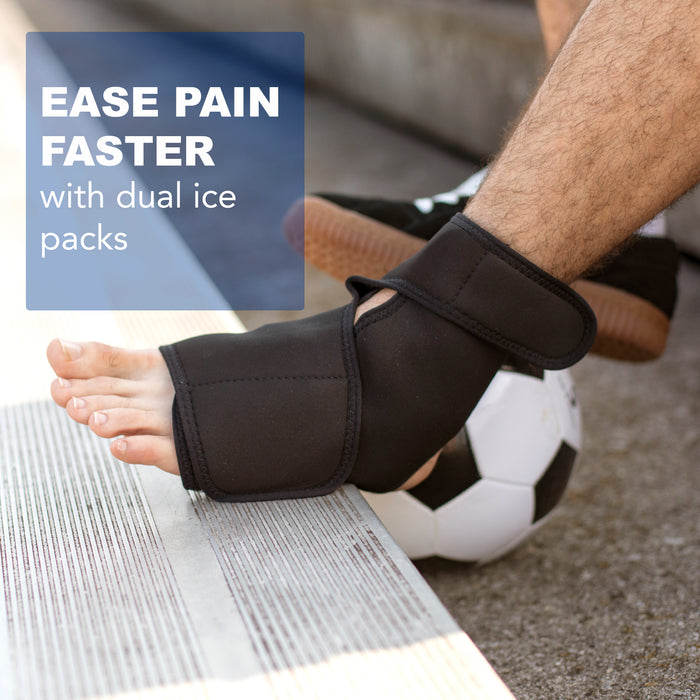 Brace Direct Ankle & Foot Gel Ice Pack - Flexible Cold Therapy for Injury Recovery
