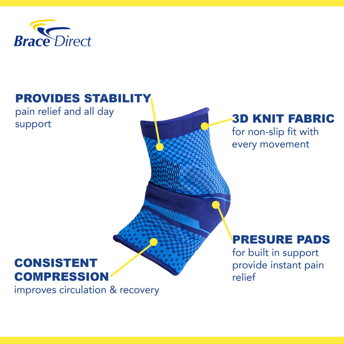 Brace Direct Sport Ankle Compression Sleeve - Athletic Support for Performance & Recovery