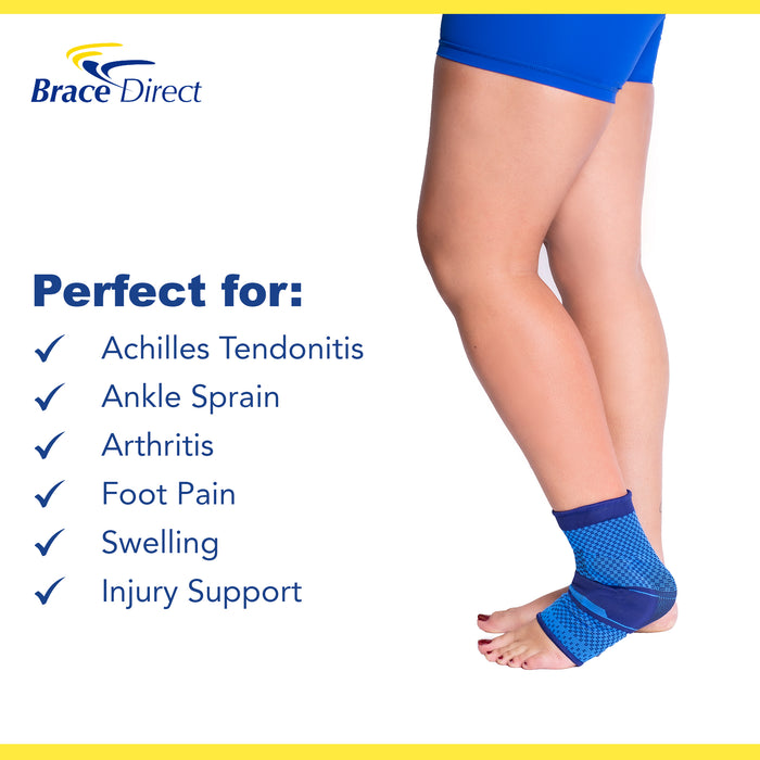 Brace Direct Sport Ankle Compression Sleeve - Athletic Support for Performance & Recovery