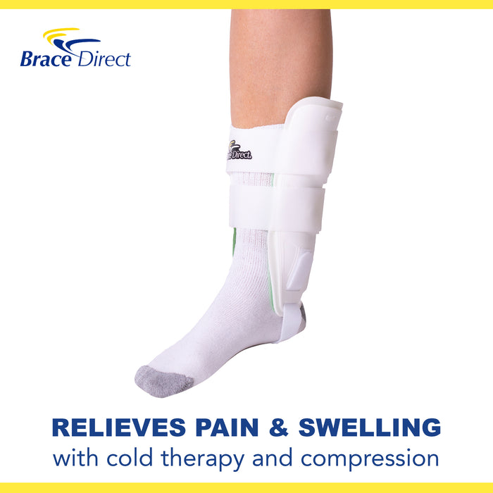 Brace Direct Gel Air Ankle Brace - Cold Therapy & Ankle Support for Sprains & Recovery