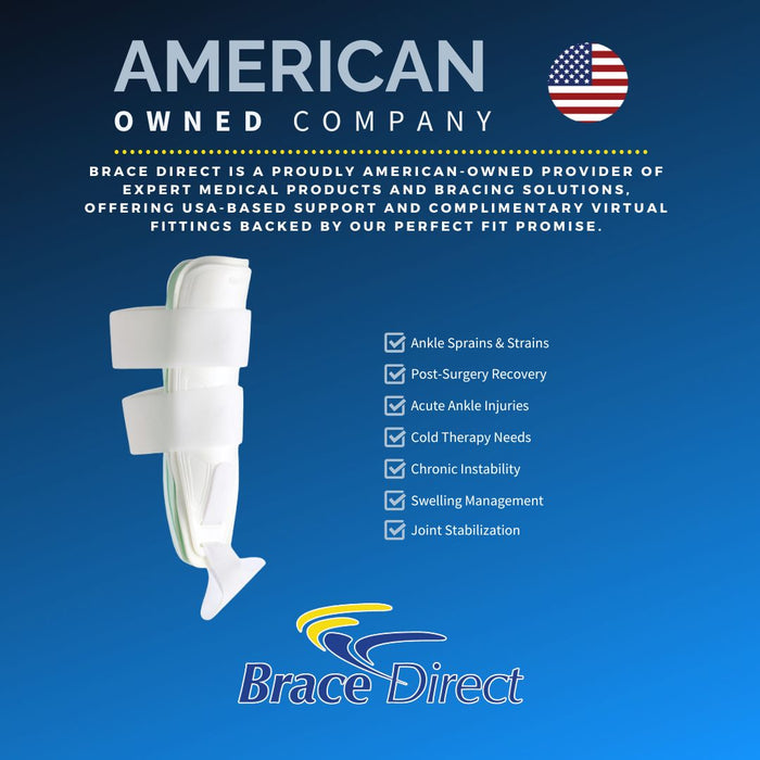 Brace Direct Gel Air Ankle Brace - Cold Therapy & Ankle Support for Sprains & Recovery