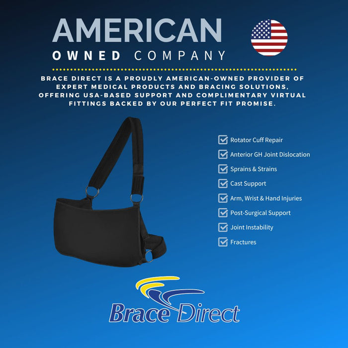 Brace Direct Deluxe Shoulder Immobilizer - Complete Support for Rotator Cuff & Joint Recovery