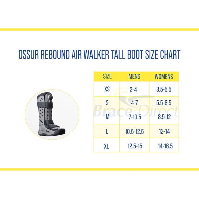 Ossur Rebound Air Walker Tall Boot For Ankle Injuries - Premium Walking Boot With Rocker Bottom
