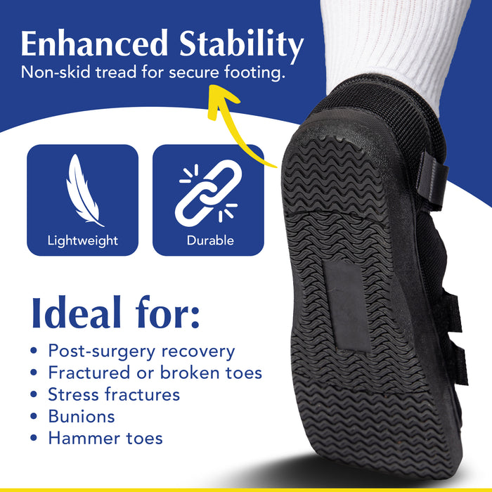 Brace Direct Post Op Shoe – Adjustable Support For Foot Surgery Recovery & Broken Toes