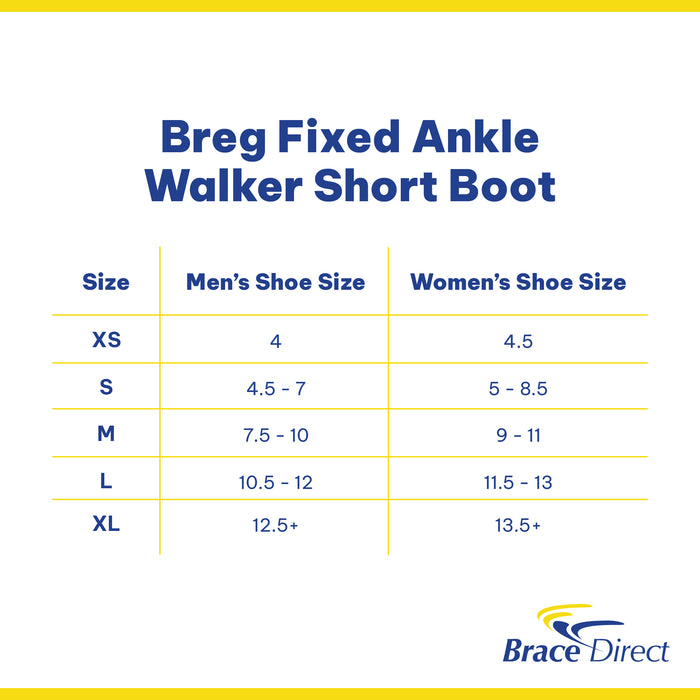 Breg Fixed Ankle Short Walker Boot - Medical Walking Boot for Foot & Ankle Recovery | L4387/L4386