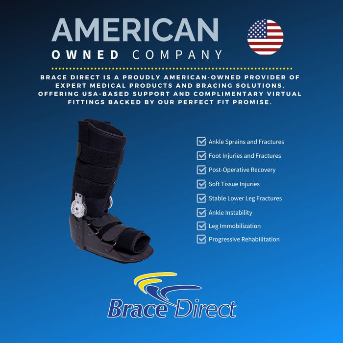 Brace Direct Rom Cam Walker-Tall - Adjustable Range Of Motion Walking Boot