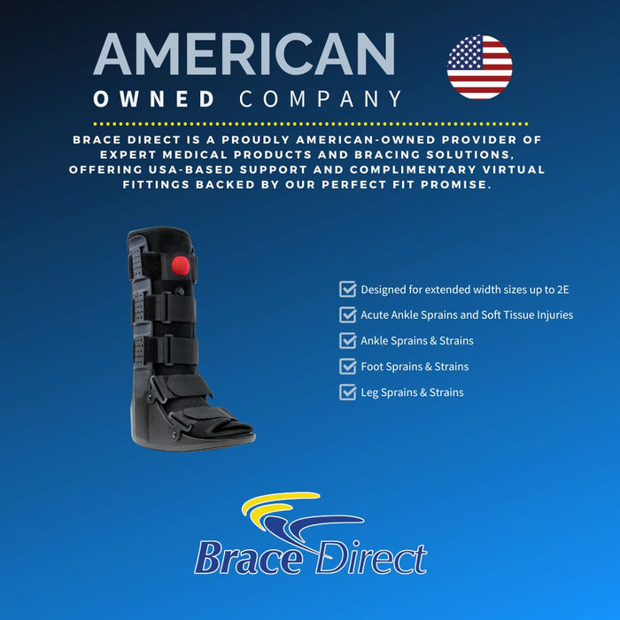 Brace Direct Wide Air Cam Fracture Boot Tall 2E - Wide Walking Boot For Foot And Ankle Injuries