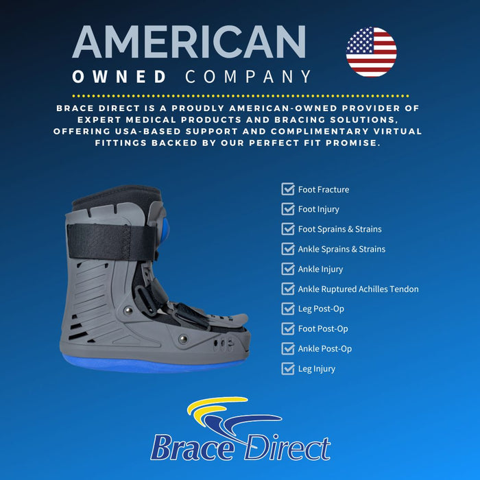 Lightweight Medical Full Shell Walking Boot With Air Pump - Short By Brace Direct