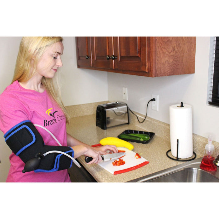 Brace Direct Elbow Ice Wrap with Compression - Cold Therapy for Athletes