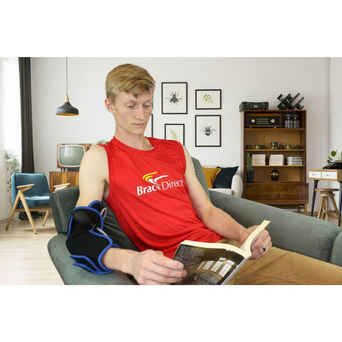 Brace Direct Elbow Ice Wrap with Compression - Cold Therapy for Athletes