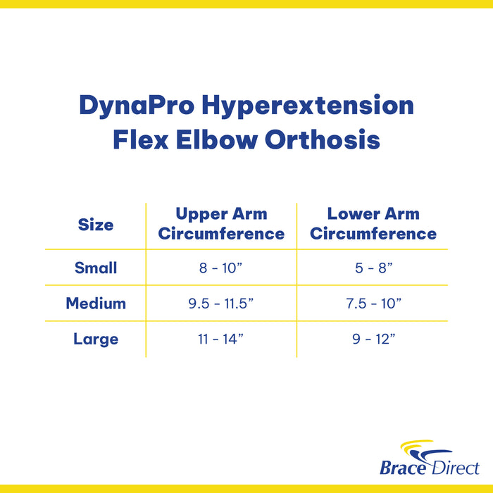 DynaPro Hyperextension Flex Elbow Orthosis L3670, L3761 - Elbow Brace for Contractures