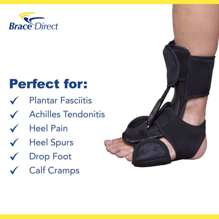 Brace Direct Plantar Fasciitis Premium Night Splint - Deluxe Foot Pain Relief
