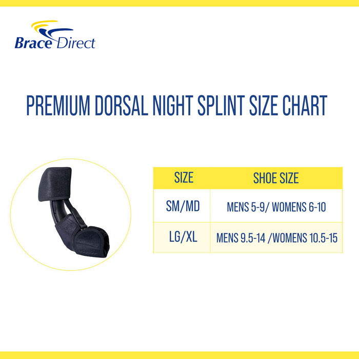 Brace Direct Plantar Fasciitis Premium Night Splint - Deluxe Foot Pain Relief