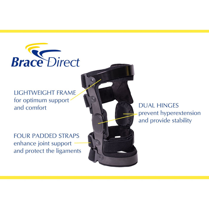 Brace Direct Dual Hinged ACL Knee Brace - Secure Recovery for Knee Injuries and Surgeries