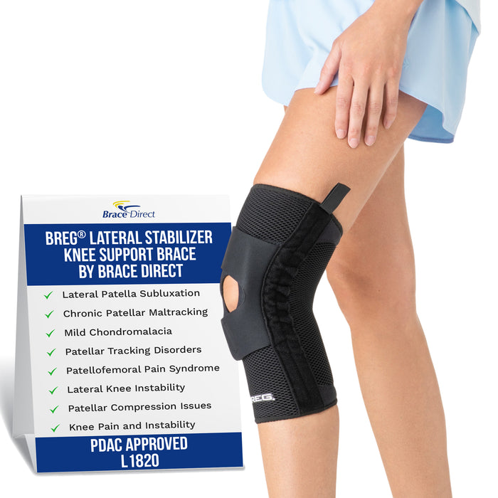 Breg Lateral Stabilizer Knee Support Brace for Patellar Tracking - A4467and Lateral Instability - Advanced Pain Relief