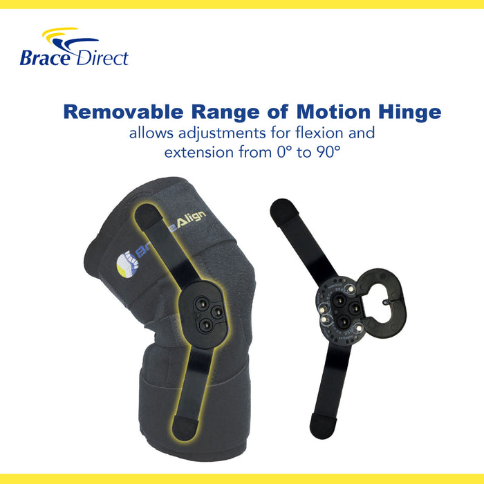 Brace Align ROM Knee Brace L1832, L1833 - Professional Hinged Knee Support for Pain Relief & Recovery