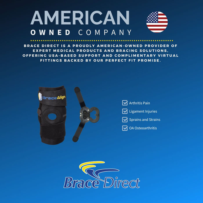 Brace Align ROM Knee Brace L1832, L1833 - Professional Hinged Knee Support for Pain Relief & Recovery