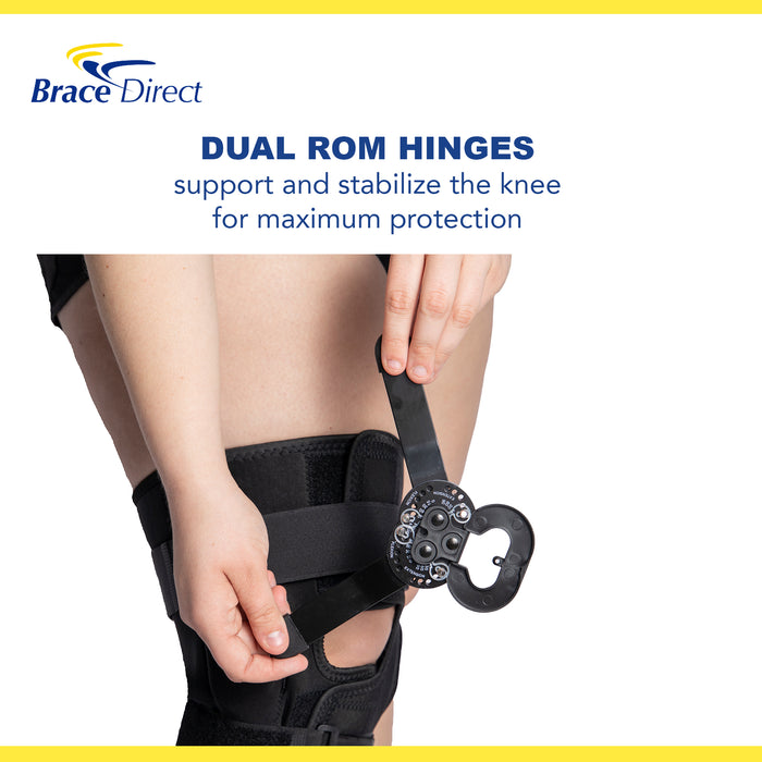Brace Direct Deluxe Plus Size Internal Hinged Knee Brace | Adjustable ROM Support for Bariatric Patients Up to 8XL