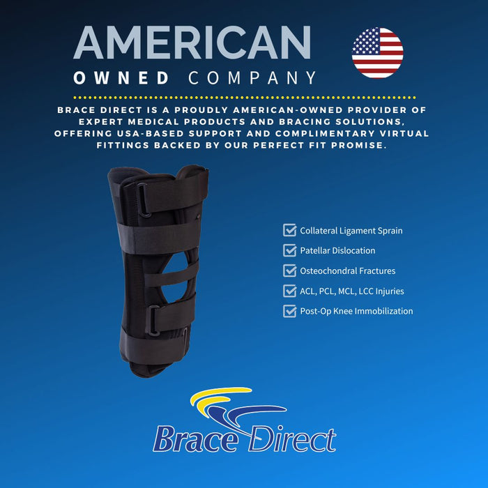 Brace Direct Tri Panel Knee Immobilizer - Advanced Post-Op & Ligament Recovery Support