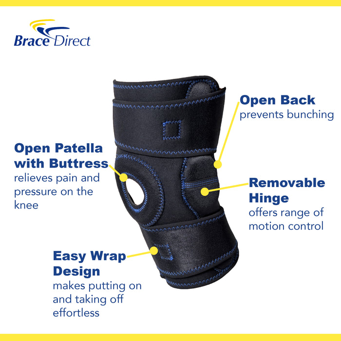Brace Direct Hinged Knee Brace with Patella Stabilizer - Advanced Support for ACL & Joint Stability