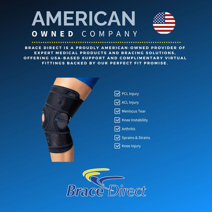 Brace Direct Hinged Knee Brace with Patella Stabilizer - Advanced Support for ACL & Joint Stability
