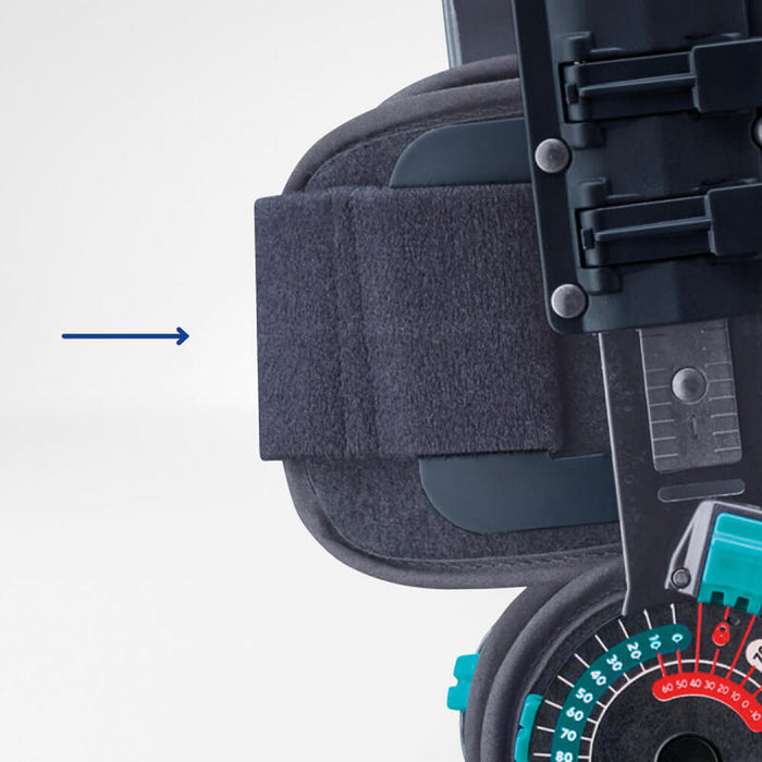 Bauerfeind OrthoPrax Knee Post-OP Pro - Adjustable ROM Knee Brace for Post-Surgery Stabilization