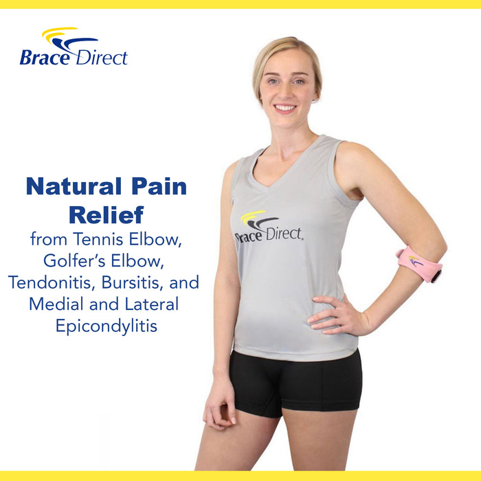 Brace Direct Compression Brace for Tennis Elbow - Adjustable Elbow Strap for Pain Relief