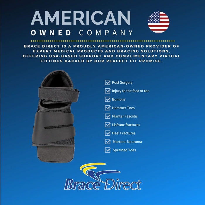 Brace Direct Deluxe Post Op Shoe - Medical-Grade Support For Foot Surgery Recovery