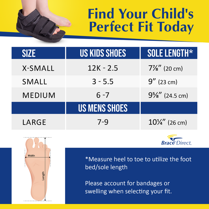 Brace Direct Pediatric Post Op Shoe L3260 - Professional Recovery Support For Children’S Foot & Toe Injuries