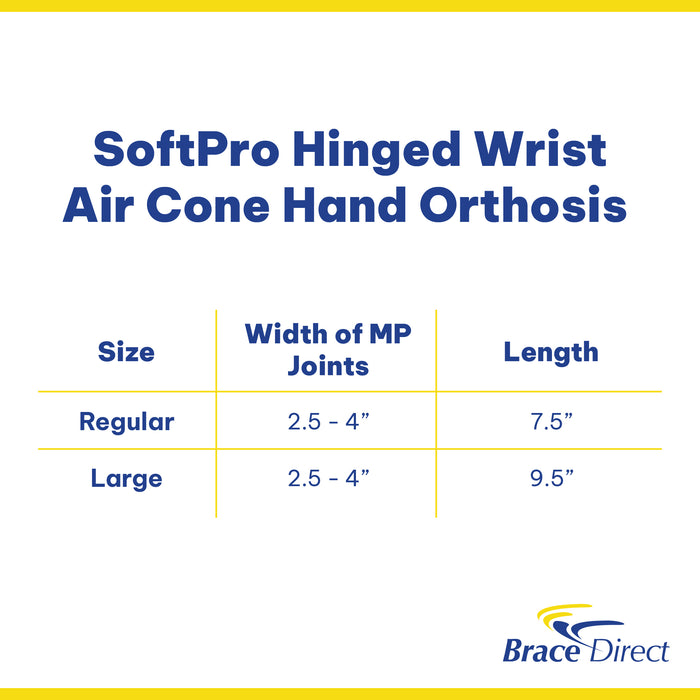 OCSI SoftPro Hinged Wrist Air Cone Hand Orthosis L3915, L3916 - Wrist Flexion Therapy Orthosis
