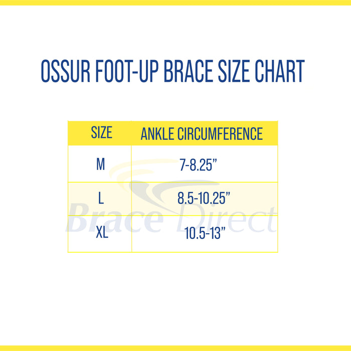 Ossur Foot-Up Drop Foot Brace Orthosis Ankle Brace Support Comfort Cushioned Adjustable Wrap