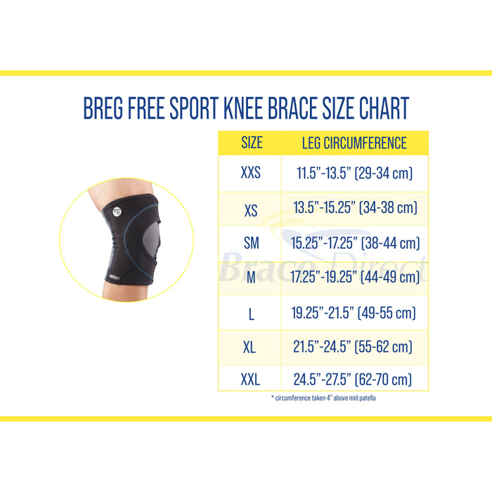 Breg FreeSport Knee Brace - Lightweight and Breathable Patellofemoral Support L1812