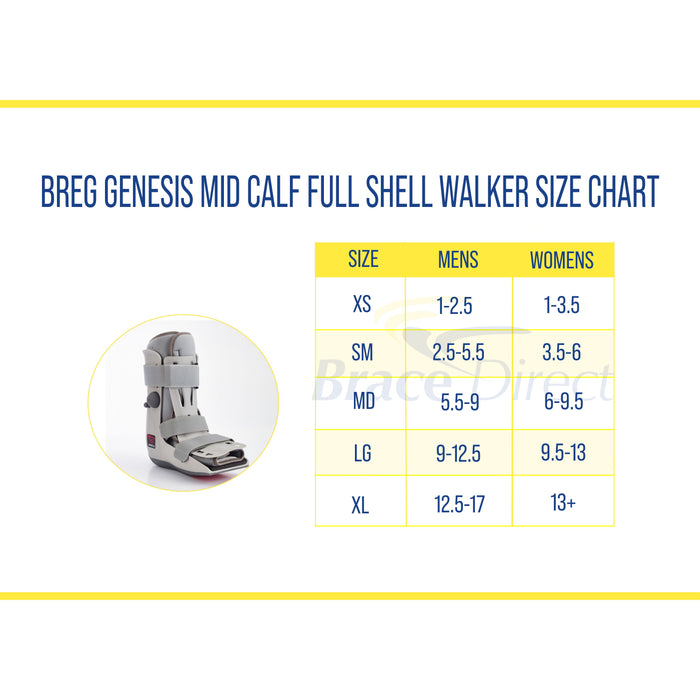 Breg Genesis Mid-Calf Walking Boot L4386 – Lightweight Recovery Boot with Air Compression