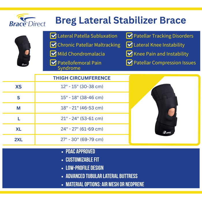 Best Knee Brace for Patellar Tracking Disorders | Breg Lateral Stabilizer Knee Brace | BraceDirect.com