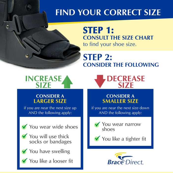 Brace Direct Air Cam Walker Fracture Boot Short – Premium Pneumatic Walking Boot For Foot And Ankle Recovery