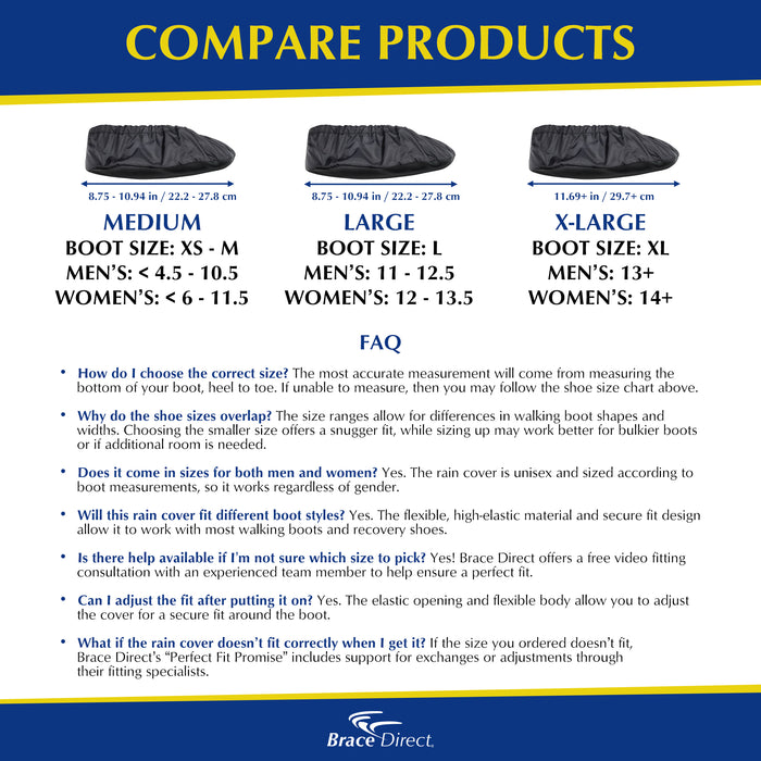 Brace Direct Rain Cover - Weather Protection for Walking Boots & Recovery Shoes