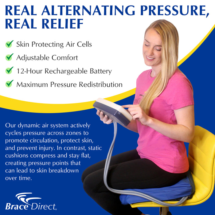 Brace Direct Alternating Pressure Wheelchair Cushion