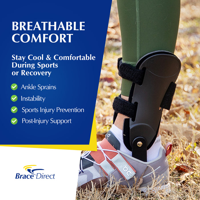 Brace Direct Semi-Rigid Active Ankle Brace for Sports & Recovery - Maximum Ankle Support for Athletes & Injury Recovery