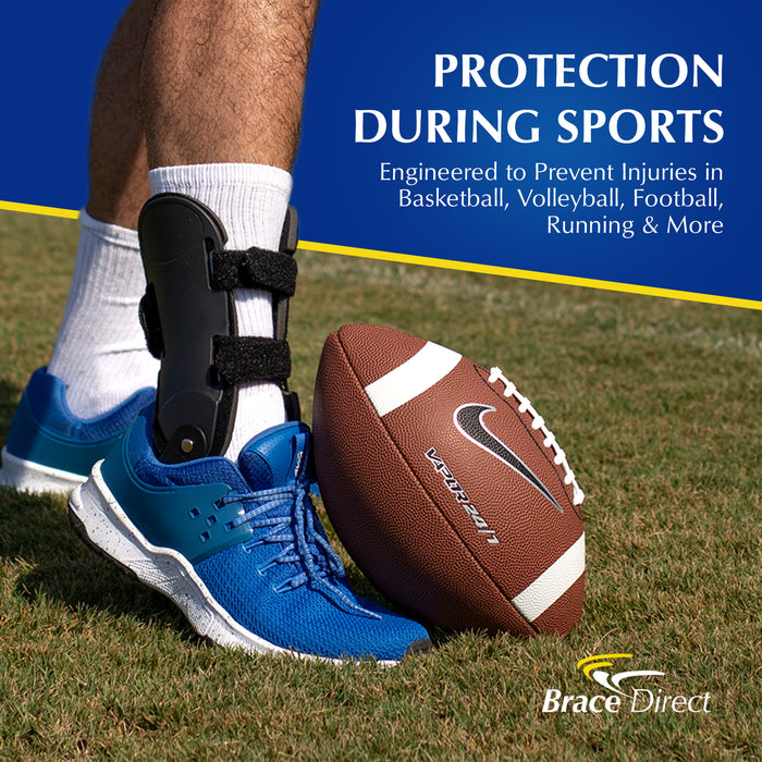 Brace Direct Semi-Rigid Active Ankle Brace for Sports & Recovery - Maximum Ankle Support for Athletes & Injury Recovery