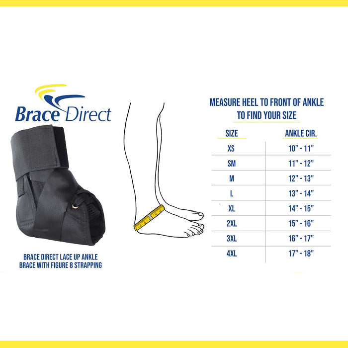 Brace Direct Lace Up Ankle Brace with Figure 8 Strapping