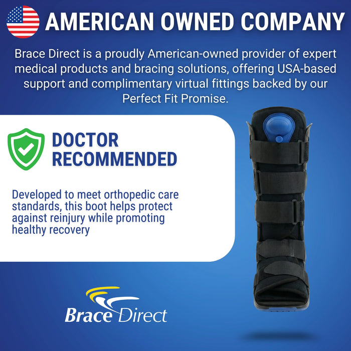 Brace Direct ActiveAir Deluxe Tall Walking Boot – Pneumatic Fracture Support (L4361)