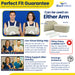 Adjustable Foam Arm Sling Shoulder Immobilizer for Rotator Cuff Repair, Post Op Recovery, Dislocations, Fractures & Shoulder Injuries by Brace Direct (OSFM)