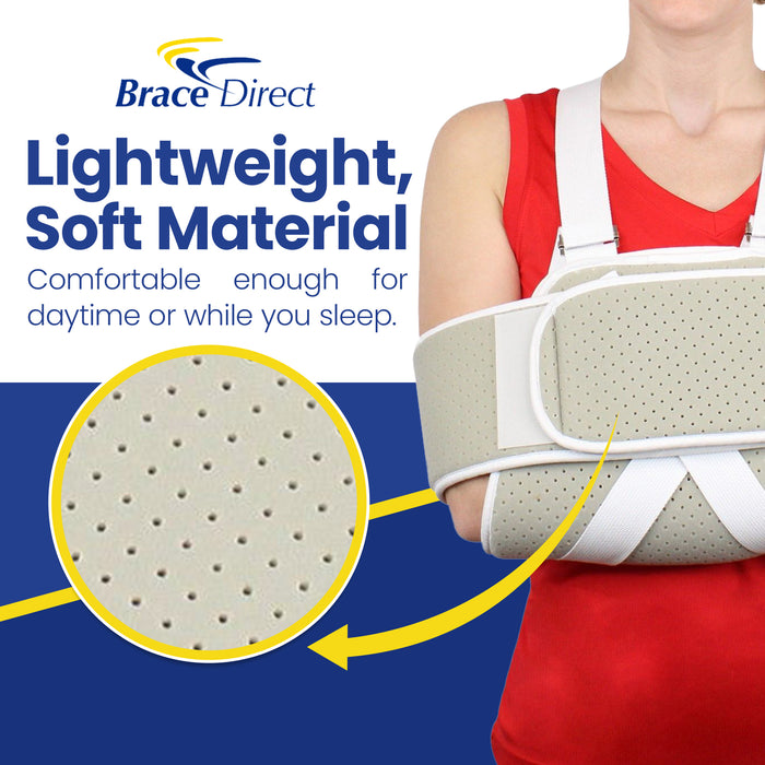 Brace Direct Foam Arm Sling Shoulder Immobilizer - Comfortable Support for Rotator Cuff Recovery