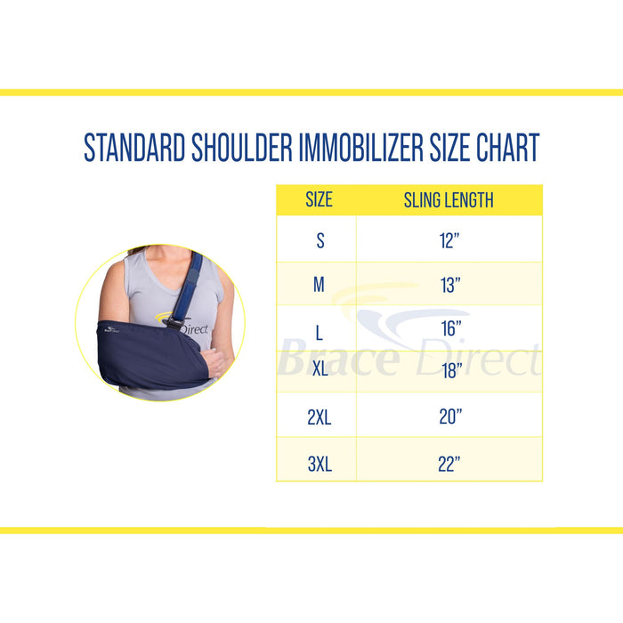 Brace Direct Standard Shoulder Immobilizer Sling - Medical Grade Arm Support & Pain Relief