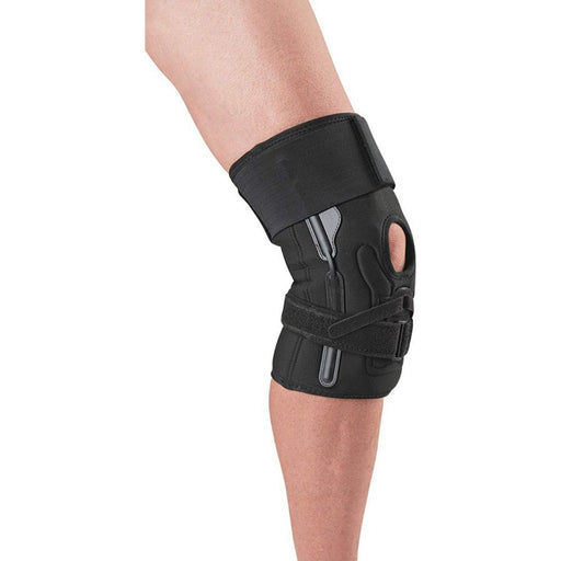 Side view of the Ossur FX Patella Stabilizer Brace by Brace Direct, worn by a model.