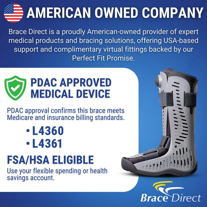 Ossur Rebound Air Walker Tall Boot For Ankle Injuries - Premium Walking Boot With Rocker Bottom