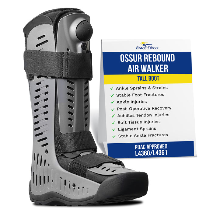 Ossur Rebound Air Walker Tall Boot For Ankle Injuries - Premium Walking Boot With Rocker Bottom