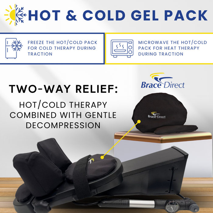 Brace Direct Home Cervical Traction Device – Portable Neck Traction Machine for Spinal Decompression, Posture Pump, Chiropractic Decompression, Spondylosis Treatment, PDAC E0849 Approved