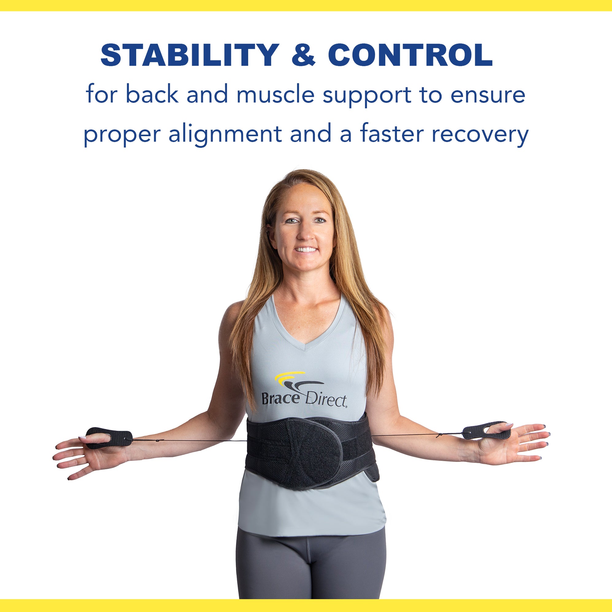 Back Bracket Brace Direct Lower Back Support Brace - Adjustable, Comfortable, and ...