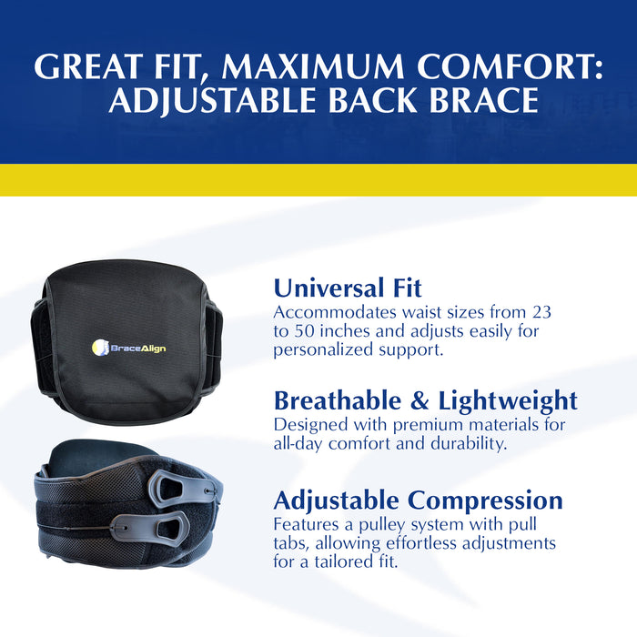 Brace Align Adjustable Lso Back Brace L0642 – Superior Lumbar Support For Lower Back Pain Relief